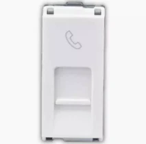 ENTICE DATA SOCKET RJ 11 with Shutter 1M [White, 20]