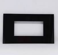 L&T Entice 4 Module Glass Plate [Glass Type - Onyx Black Glass]