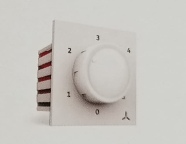 5 STEP FAN REGULATOR  WHITE 2 MODULE [White]