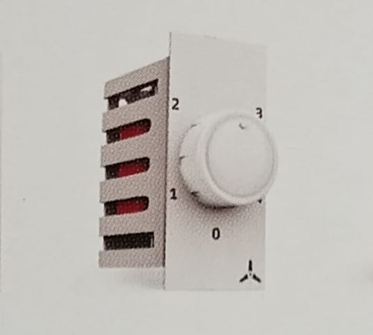 4  STEP FAN REGULATOR WHITE 1 MODULE [White]