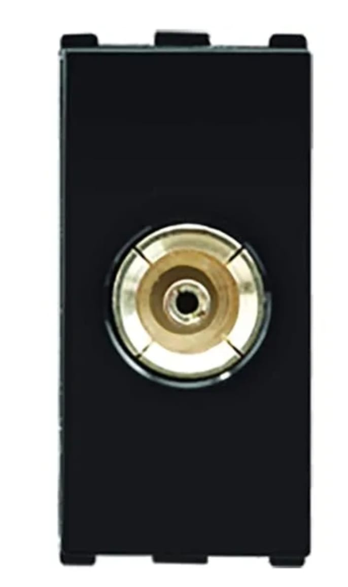 ANCHOR ROMA URBAN BLACK/ SILVER  TV SOCKET OUTLET 1M