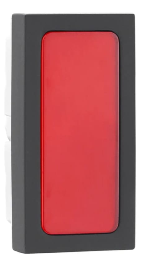 ANCHOR ROMA URBAN BLACK/ SILVER  NEON INDICATOR RED 1MODULE